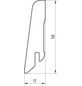 EGGER Sockelleiste »L322«, grau, MDF, LxHxT: 240 x 6 x 1,7 cm, passend zu: Eiche Sedan, Halifax Eiche hell-Thumbnail