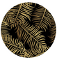 mySPOTTI Tischset »Naledi«, rund, Kunstleder, schwarz/goldfarben-Thumbnail