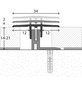 CARL PRINZ Übergangsprofil »LPS 220«, BxL: 34 x 900 mm, Höhe: 17 mm, goldfarben-Thumbnail