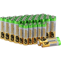 GP Batteries Batterie-Set »GP Alkaline Super«, 1,5V, 44 Stück (12 x AAA + 32 x AA)