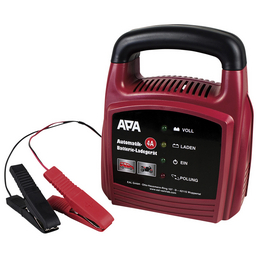 APA Batterieladegerät, 17,5 x 17 x 9 cm, 12 V, 4 A, Rot | Schwarz