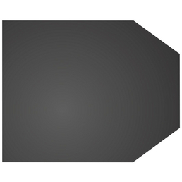 COLOR EMAJL Bodenplatte, sechseckig, BxL: 100 x 80 cm, Stärke: 1,5 mm, schwarz