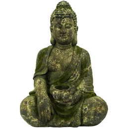  Buddha, BxH: 31,5 x 61 cm, Magnesia, grau/grün