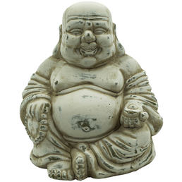  Buddha, Höhe: 18,5 cm, Terrakotta, beige