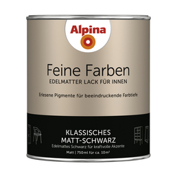 ALPINA Buntlack »Feine Farben«, 0,75 l, schwarz