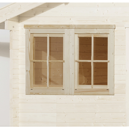 WEKA Doppelfenster für Gartenhäuser, Holz/Glas