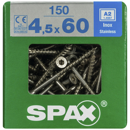 SPAX Edelstahlschraube, T-STAR plus, 150 Stk., 4,5 x 60 mm