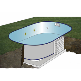 Einbau-Pool »Holly«, (LxBxH): 600 x 320 x 150 cm, inklusive Leiter