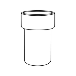 TIGER Ersatzglas für Toilettenbürste »Items«, Glas, weiß