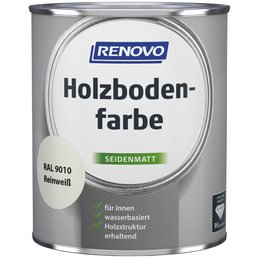 RENOVO Holzbodenfarbe Reinweiß, seidenmatt