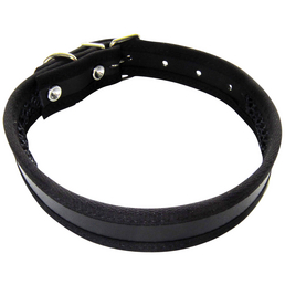  Hundehalsband, Größe: 40 cm, Rindsleder, schwarz