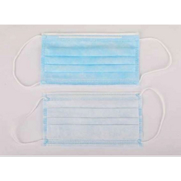  Hygienemaske, Weiß | Blau, Gewebe, 50 Stück