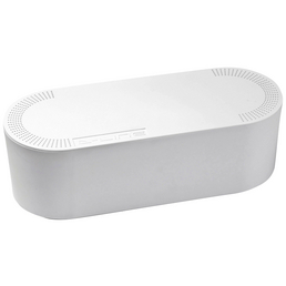 D-Line Kabelbox, groß, Weiß, oval, 415 x 165 x 135 mm
