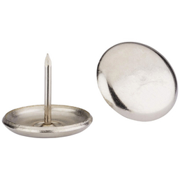 HETTICH Metallgleiter, rund, mit Nagel, silberfarben, Ø 28 x 25 mm