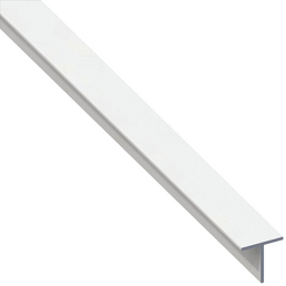 alfer® aluminium Quadrat-T-Profil combitech® PVC weiß 1000 x 19,5 x 19,5 x 1,5 mm