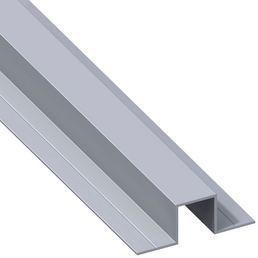 alfer® aluminium Quadrat-U-Profil, Aluminium, BxHxL: 67,5 mm x 23,5 mm x 1000 mm