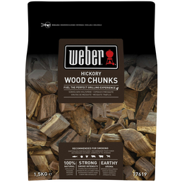 WEBER Räucherklötze, Hickoryholz, 1,5 kg Wood Chunks