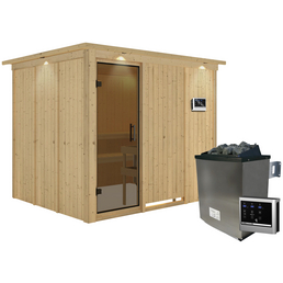 KARIBU Sauna »Jöhvi«, inkl. 9 kW Saunaofen mit externer Steuerung, für 4 Personen