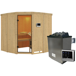 Sauna »Keila 1«, inkl. 9 kW Saunaofen mit externer Steuerung für 4 Personen