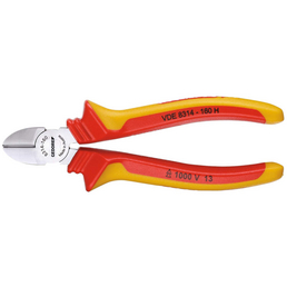 GEDORE Seitenschneider, Rot | Gelb, VDE-Seitenschneider mit Hüllenisolierung 160 mm