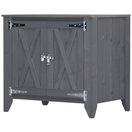  Sideboard »Typ 564«, für Outdoorküche, Holz, hellgrau, 1 Fachböden