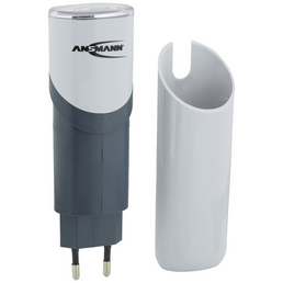 ANSMANN® Taschenlampe, RC2, NiMH-Akku, LED, Grau, Kunststoff
