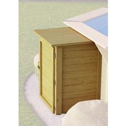 KARIBU Technikbox »Technikbox«, BxHxT: 87 x 74 x 121 cm, Holz, vormontierte Wandelemente