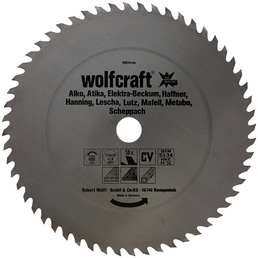 WOLFCRAFT Tisch-Kreissägeblätter, Ø: 315 mm, 56 Zähne, Chrom-Vanadium-Stahl