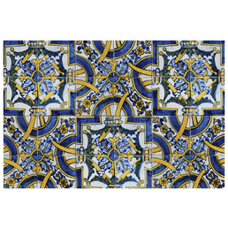mySPOTTI Tischset »Sicilia«, rechteckig, Kunstleder, blau/weiß/gelb