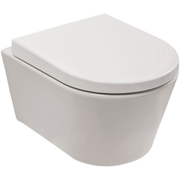 aquaSu® Wand-WC-Komplettset »citY«, Tiefspüler, weiß, mit Spülrand