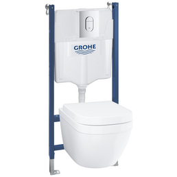 GROHE Wand-WC-Komplettset »Solido Compact«, Tiefspüler, alpinweiß, spülrandlos