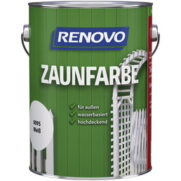 RENOVO Zaunfarbe, für außen, 2,5 l, weiß, seidenmatt